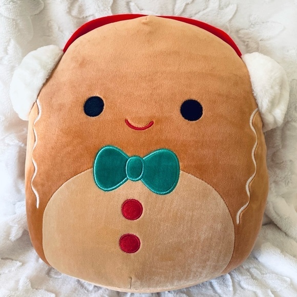 14" Squishmallows - Jordan the Gingerbread with Earmuffs - Picture 3 of 6